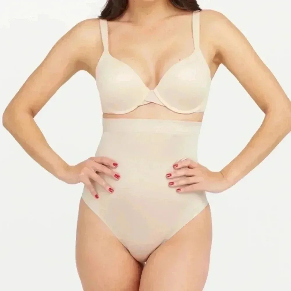 Spanx High Waist Thong in Champagne Beige